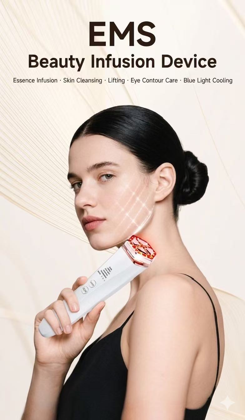 Glowve Pro Multi-Function Beauty Device — Red Light, EMS & Hot Compress